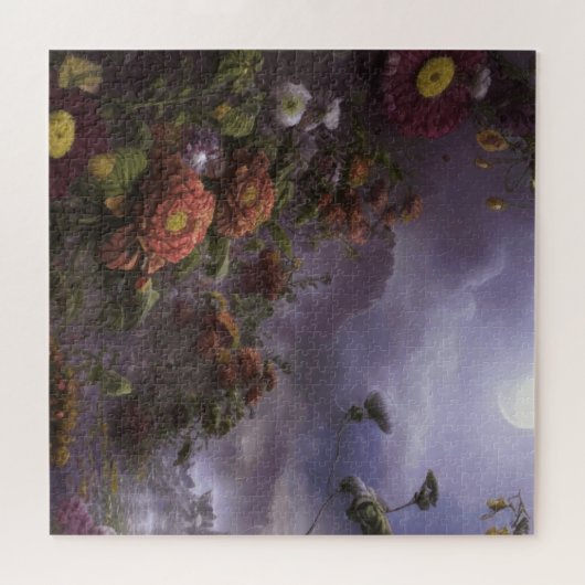 Fantasy Moonlight Magical Garden Landschap Legpuzzel (Horizontaal)
