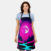 Fantasy Moonlit Bossen Art Schort (Gedragen)