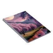 Fantasy Moonlit River Dreamscape Illustration Notitieboek (Rechterzijde)