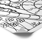 Fantasy mot, bloem Kleurend poster 16 "x24" (Hoek)