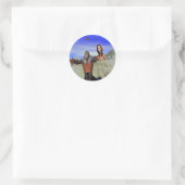 Fantasy Moth Hunters Ronde Sticker (Tas)