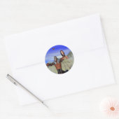 Fantasy Moth Hunters Ronde Sticker (Envelop)