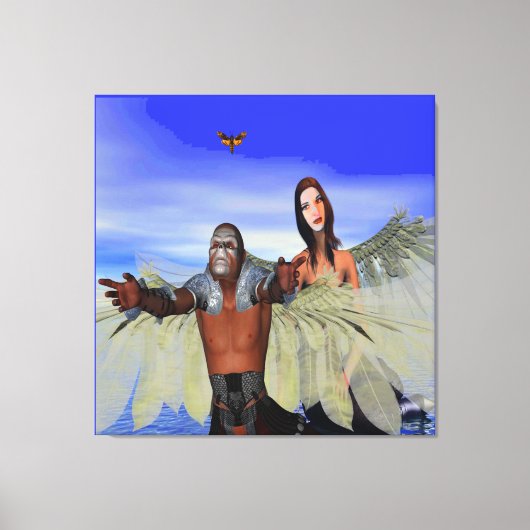 Fantasy Motjagers Canvas Afdruk (Voorkant)