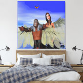 Fantasy Motjagers Canvas Afdruk (Insitu (Slaapkamer))