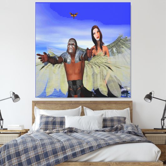 Fantasy Motjagers Canvas Afdruk (Insitu (Slaapkamer))
