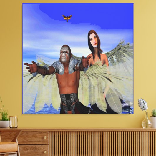 Fantasy Motjagers Canvas Afdruk (Insitu (Woonkamer))