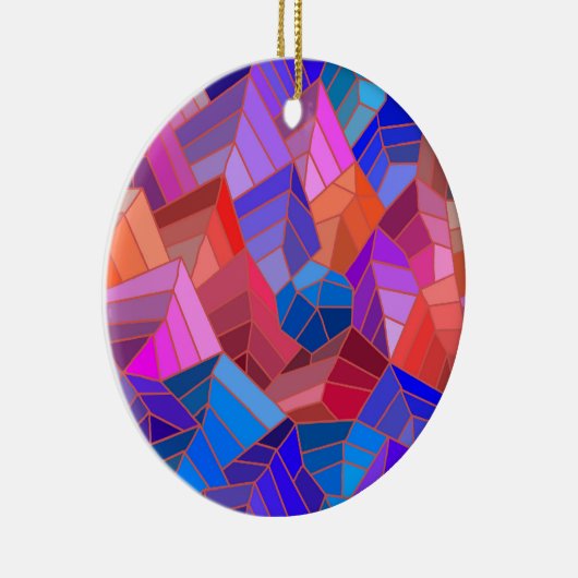 Fantasy Mountains Uitzicht uit de Sky Keramisch Ornament (Rechts)