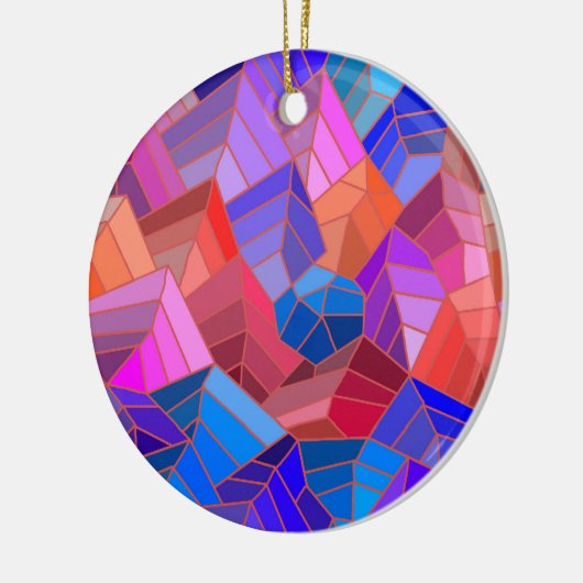 Fantasy Mountains Uitzicht uit de Sky Keramisch Ornament (Links)