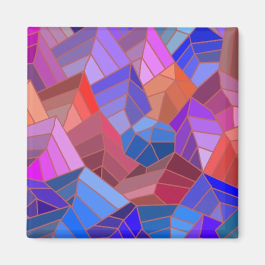 Fantasy Mountains Uitzicht uit de Sky Magneet (Voorkant)