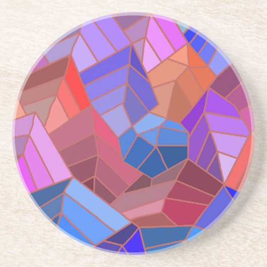 Fantasy Mountains Uitzicht uit de Sky Zandsteen Onderzetter (Voorkant)