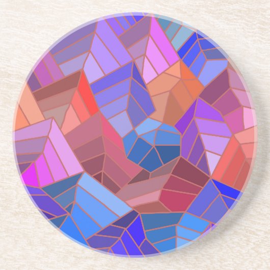 Fantasy Mountains Uitzicht uit de Sky Zandsteen Onderzetter (Voorkant)