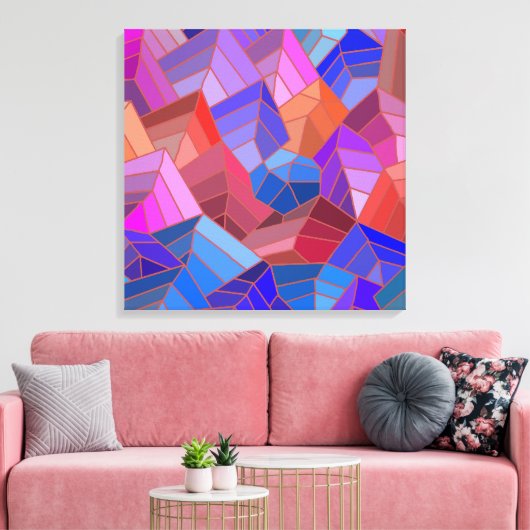 Fantasy Mountains View from the Sky Canvas Afdruk (Insitu (Woonkamer))