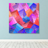 Fantasy Mountains View from the Sky Canvas Afdruk (Insitu (Houten vloer))