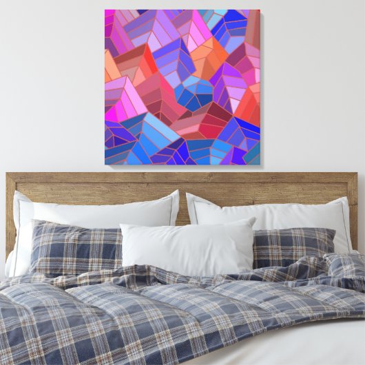 Fantasy Mountains View from the Sky Canvas Afdruk (Insitu (Slaapkamer))