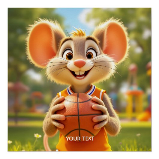 Fantasy Mouse Basketball Field Perfect Poster (Voorkant)