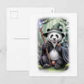 Fantasy Movie Wizard Character on a White Feestdagenkaart (Voorkant / Achterkant)