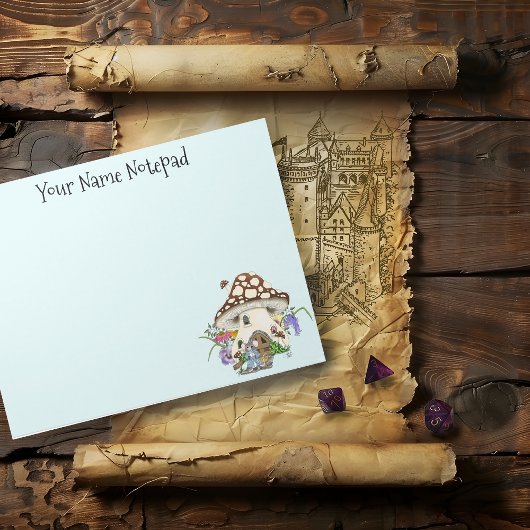 Fantasy Muis Paddenstoel Huis Bloemen Notitieblok