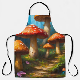 Fantasy Mushrom All-Over Print Schort