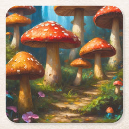 Fantasy Mushrom papier Onderzetter