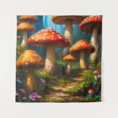 Fantasy Mushrom Tapestry Wandkleed (Voorkant)