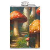 Fantasy Mushrom Vinyl Verpakte Flask Heupfles (Achterkant)