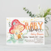 Fantasy Mushroom Baby shower uitnodiging (Staand voorkant)