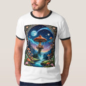 Fantasy Mushroom Castle Dreamscape T-shirt (Voorkant)