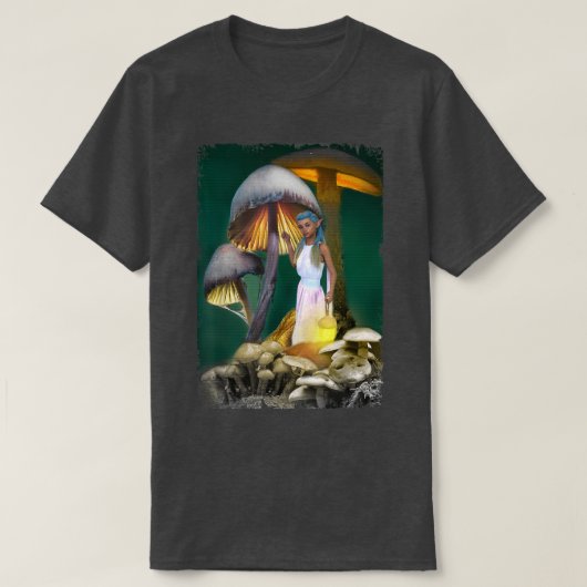 Fantasy Mushroom Fairy Forest T-shirt (Design voorkant)