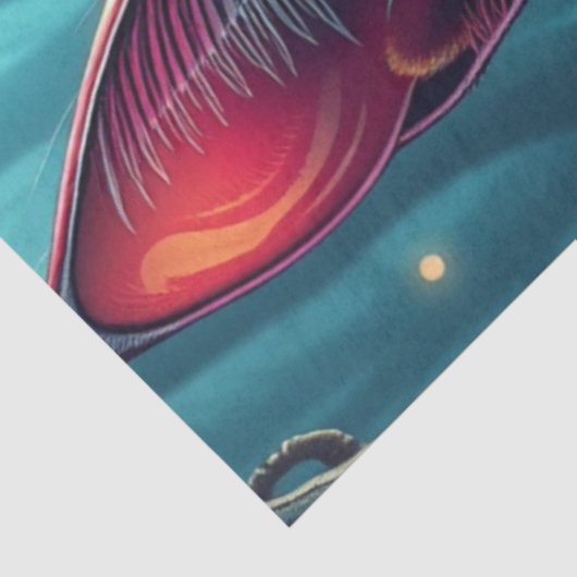 Fantasy Mushroom Forest Blue eyed Cat  Tissue Pape Tissuepapier (Detail)