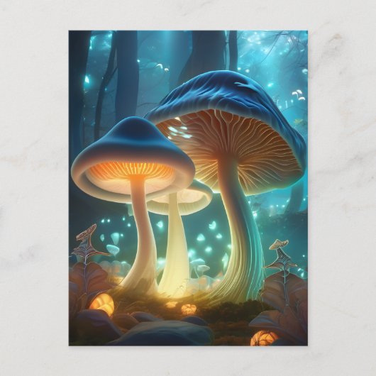 Fantasy Mushroom Forest Briefkaart (Voorkant)