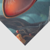 Fantasy Mushroom Forest Kleurrijke Kat Tissuepapier (Detail)