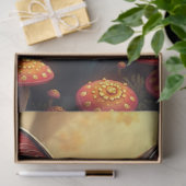 Fantasy Mushroom Forest Zwarte Kat Tissuepapier (Geschenk)