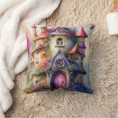 Fantasy Mushroom House Gooi kussen (Deken)