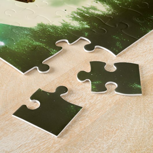 Fantasy Mushroom House - Moon Puzzle Legpuzzel (Zijkant)