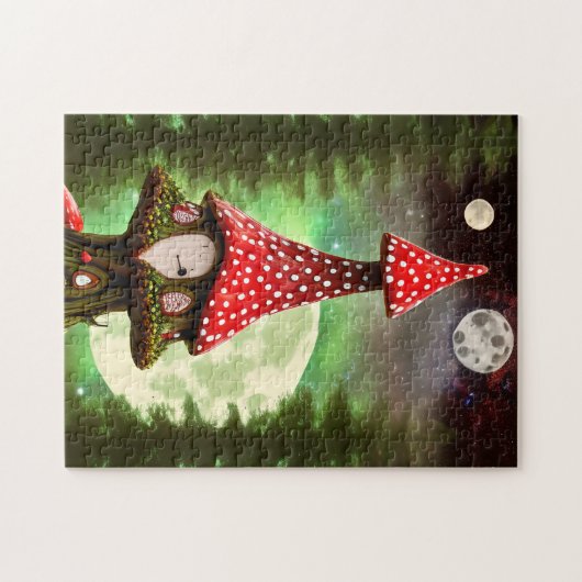 Fantasy Mushroom House - Moon Puzzle Legpuzzel (Horizontaal)