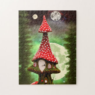 Fantasy Mushroom House - Moon Puzzle Legpuzzel