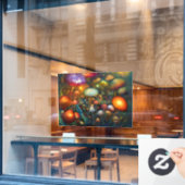 Fantasy Mushrooms Window Cling Raamsticker (Cafe Raam)