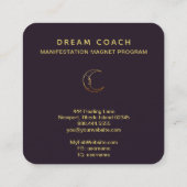 *~* Fantasy Mystical Archer Botanical Cosmic Moon Vierkante Visitekaartje (Achterkant)