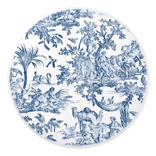 Fantasy Mythical Creats  Toile-Blue Keramische Knop (Voorkant)