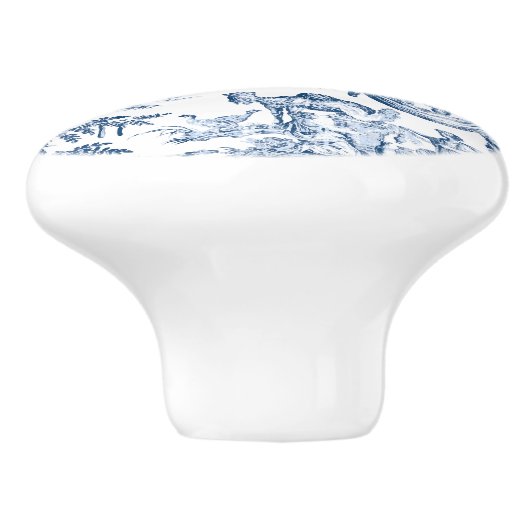 Fantasy Mythical Creats Toile-Blue Keramische Knop (Zijkant)