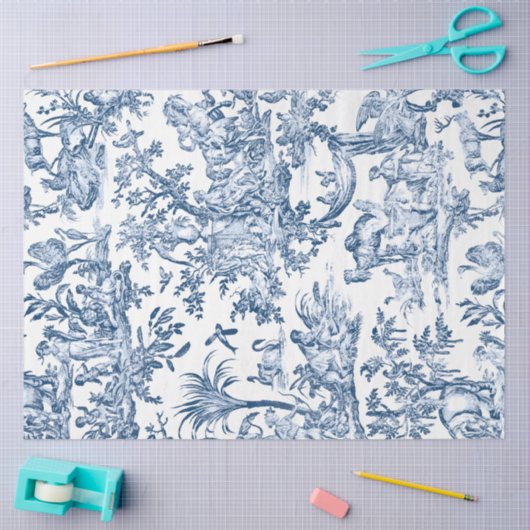 Fantasy Mythical Creats  Toile-Blue Tissuepapier (Craft)
