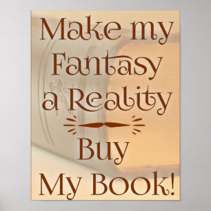 Fantasy naar Realiteit Grappige Epische Auteurs Sl Poster
