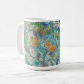 Fantasy Nature Abstract - Boho Colorful Art Koffiemok (Voorkant links)