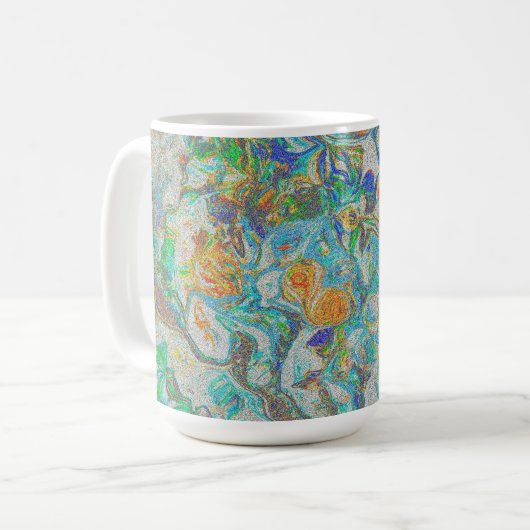 Fantasy Nature Abstract - Boho Colorful Art Koffiemok (Voorkant links)