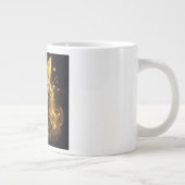 Fantasy Neon Gouden Kat Grote Koffiekop (Rechts)