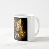 Fantasy Neon Gouden Kat Koffiemok (Voorkant rechts)