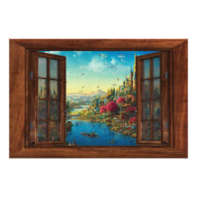 Fantasy nepraam kinderkamer decoratie foto print