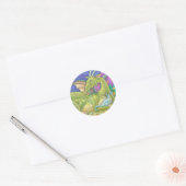 Fantasy Next Generation Baby Dragon Round Sticker (Envelop)