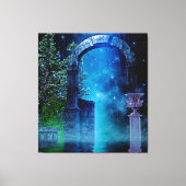 Fantasy Night Blue Light Stretted Canvas afdrukken (Voorkant)