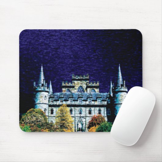 Fantasy night castle mousepad muismat (Met muis)